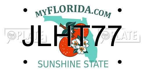 JLHT77 Florida License Plate
