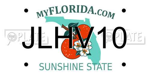 JLHV10 Florida License Plate