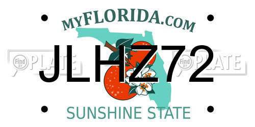 JLHZ72 Florida License Plate