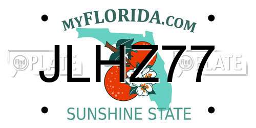 JLHZ77 Florida License Plate