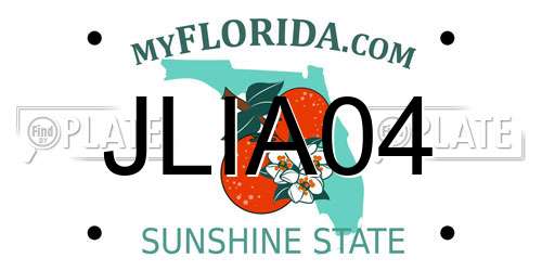 JLIA04 Florida License Plate