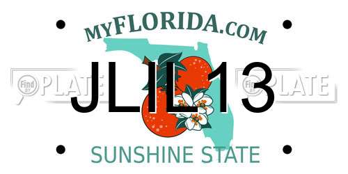 JLIL13 Florida License Plate