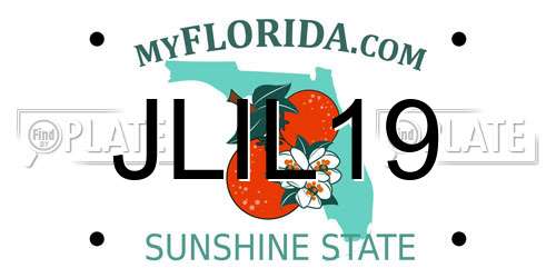 JLIL19 Florida License Plate