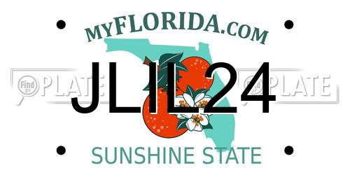 JLIL24 Florida License Plate