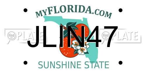 JLIN47 Florida License Plate