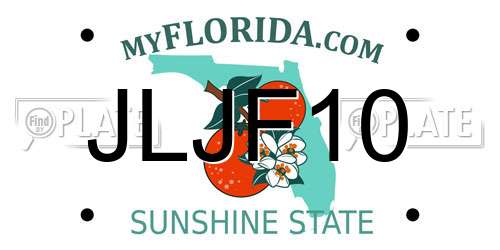 JLJF10 Florida License Plate