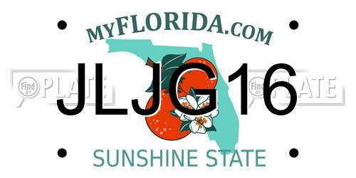 JLJG16 Florida License Plate