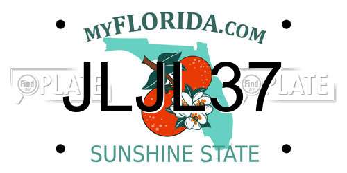 JLJL37 Florida License Plate
