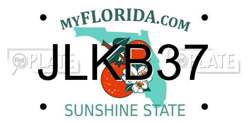 JLKB37 Florida License Plate