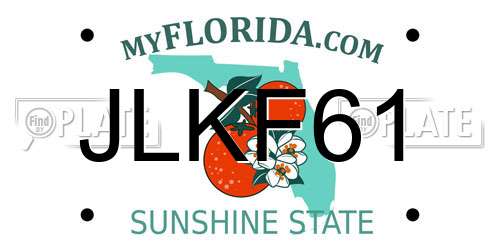 JLKF61 Florida License Plate