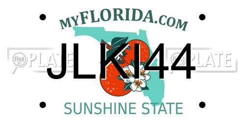 JLKI44 Florida License Plate