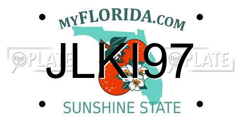 JLKI97 Florida License Plate