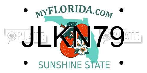 JLKN79 Florida License Plate