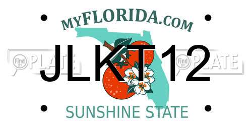 JLKT12 Florida License Plate