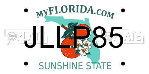 JLLP85 Florida License Plate