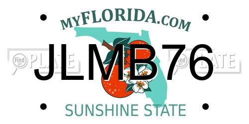 JLMB76 Florida License Plate