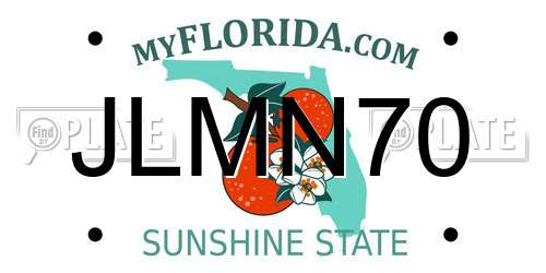 JLMN70 Florida License Plate