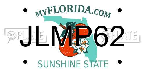 JLMP62 Florida License Plate
