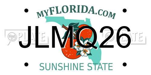JLMQ26 Florida License Plate
