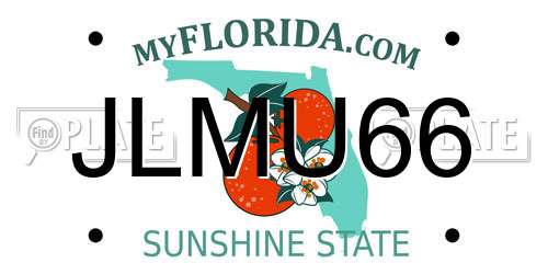 JLMU66 Florida License Plate