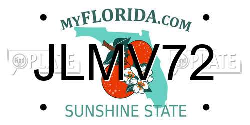 JLMV72 Florida License Plate