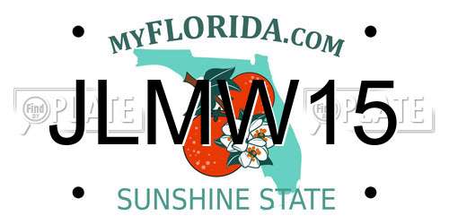 JLMW15 Florida License Plate