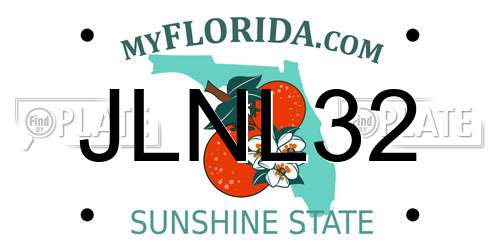JLNL32 Florida License Plate