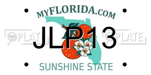 JLP13 Florida License Plate