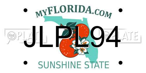 JLPL94 Florida License Plate