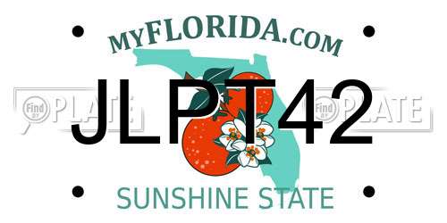 JLPT42 Florida License Plate