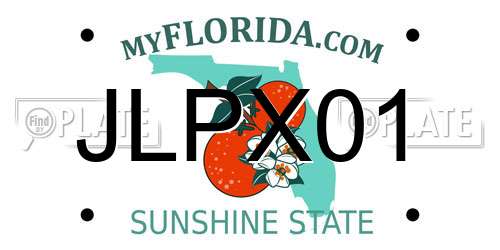 JLPX01 Florida License Plate