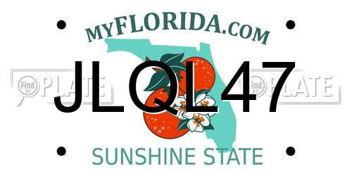 JLQL47 Florida License Plate