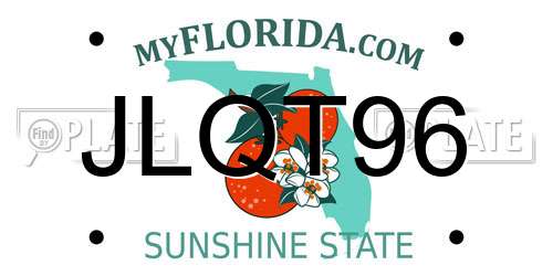 JLQT96 Florida License Plate