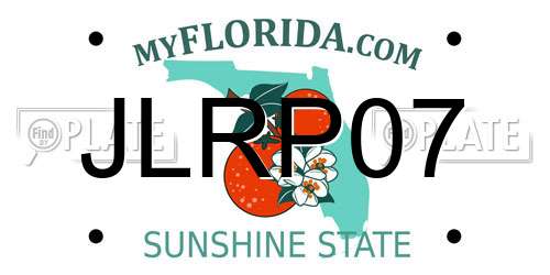 JLRP07 Florida License Plate