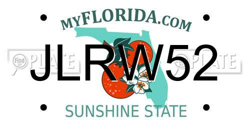 JLRW52 Florida License Plate