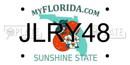 JLRY48 Florida License Plate