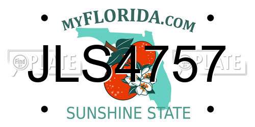 JLS4757 Florida License Plate