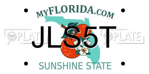 JLS5T Florida License Plate