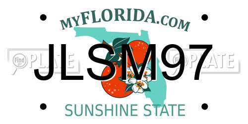 JLSM97 Florida License Plate
