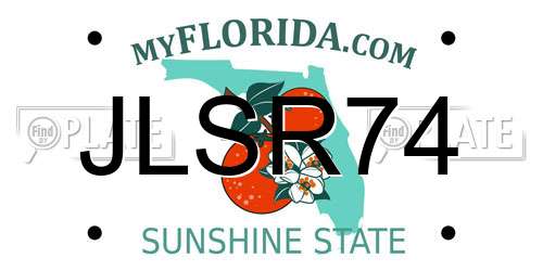 JLSR74 Florida License Plate