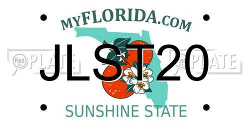 JLST20 Florida License Plate