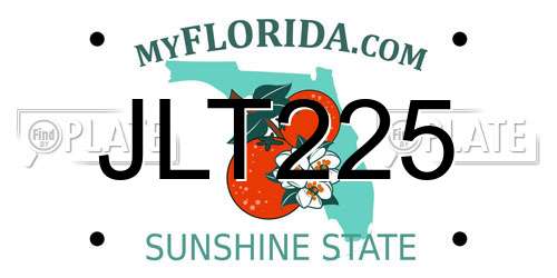 JLT225 Florida License Plate