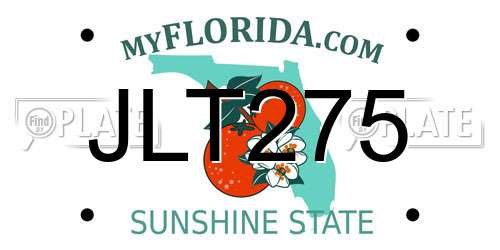 JLT275 Florida License Plate
