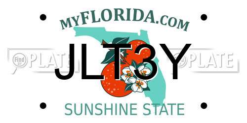 JLT3Y Florida License Plate