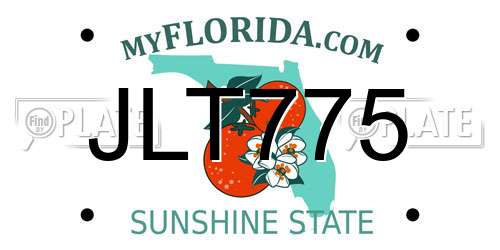 JLT775 Florida License Plate