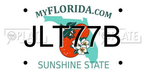 JLT77B Florida License Plate