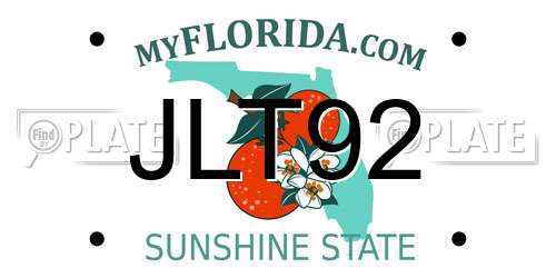 JLT92 Florida License Plate