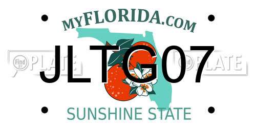 JLTG07 Florida License Plate