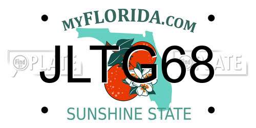 JLTG68 Florida License Plate