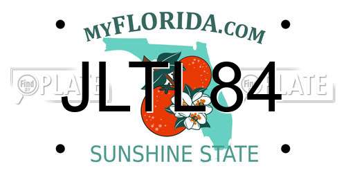 JLTL84 Florida License Plate